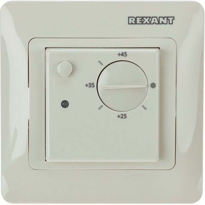 Терморегулятор механический REXANT RX-308G бежевый (совместим с Schneider серии Glossa) 51-0826